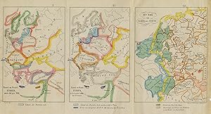 Antique Map-European history in 3 charts-Karel den Stoute-Scheepens-1866