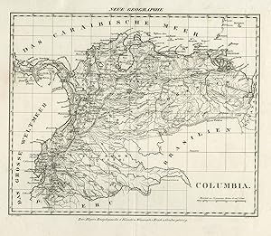 Antique Map-Columbia Venezuela Ecuador and Panama-Ersch und Gruber-ca. 1880