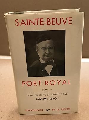 Seller image for Port royal / tome III for sale by librairie philippe arnaiz