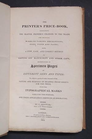 The Printer's Price-Book, Containing the Master Printer's Charges to the Trade for Printing Works...