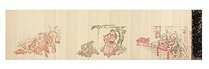 An e-bangire (writing-paper edition), depicting six of the main characters from Shui hu zhuan [J:...