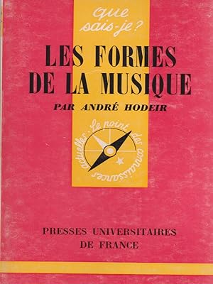 Bild des Verkufers fr Les formes de la musique zum Verkauf von Librodifaccia