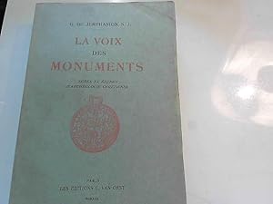 Imagen del vendedor de G. de Jerphanion, S.J. La Voix des monuments. Notes et tudes d'archologie chr a la venta por JLG_livres anciens et modernes