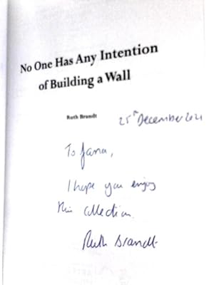 Bild des Verkufers fr No One has Any Intention of Building a Wall zum Verkauf von World of Rare Books