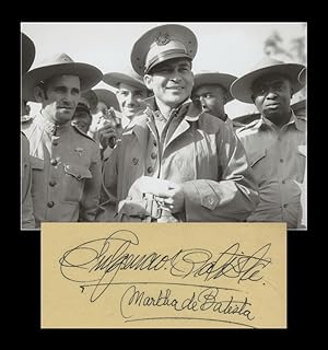 Bild des Verkufers fr Fulgencio Batista (1901-1973) - Signed guestbook page zum Verkauf von PhP Autographs