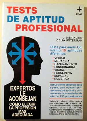 Image du vendeur pour TEST DE APTITUDES PROFESIONALES - Madrid 1998 mis en vente par Llibres del Mirall