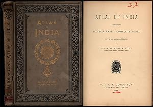 Bild des Verkufers fr Atlas of India. Containing sixteen maps & complete index. zum Verkauf von Antiquariat Lenzen