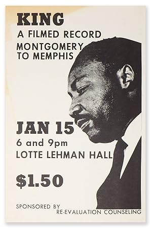 A poster for a screening of King: A Filmed Record.Montgomery to Memphis