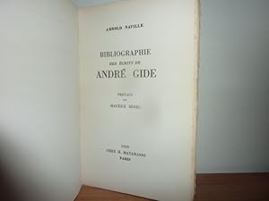 Seller image for Bibliographie des crits de Andr Gide. Prface de Maurice Bedel. for sale by Librairie Le Jardin des Muses