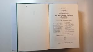 Bild des Verkufers fr Gesetz betreffend die Gesellschaften mit beschrnkter Haftung (GmbHG) Teil: Bd. 2.,  13 - 52 zum Verkauf von Gebrauchtbcherlogistik  H.J. Lauterbach
