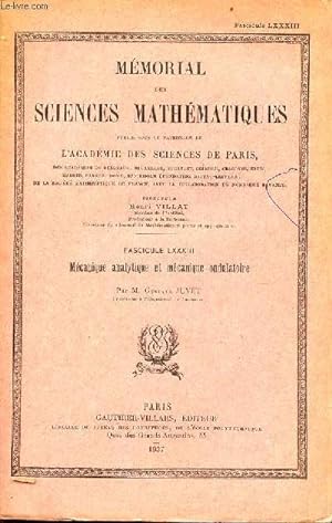 Seller image for Mcanique analytique et mcanique ondulatoire - Mmorial des sciences mathmatiques fascicule LXXXIII. for sale by Le-Livre