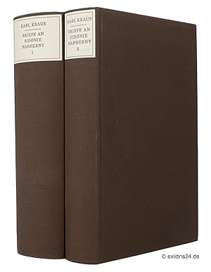 Bild des Verkufers fr Briefe an Sidonie Nadherny von Borutin 1913-1936, Band I [1] und II [2] (beide Bnde) zum Verkauf von exlibris24 Versandantiquariat