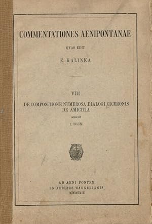 De compositione numerosa dialogi Ciceronis de amicita