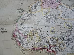 West Africa Sahara Desert Morocco Guinea Senegal 1885 Flemming detailed map