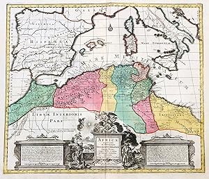 "Africae magna pars ad illustrationem Historiae Ecclesiasticae." - North Africa Afrika Morocco Al...