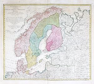 "Scandinavia complectens Sueciae, Daniae & Norvegiae Regna" - Norway Sweden Denmark Finland Scand...