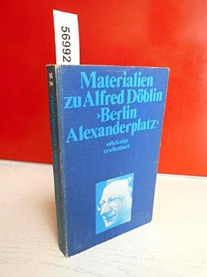 Bild des Verkufers fr Materialien zu Alfred Dblin "Berlin Alexanderplatz" zum Verkauf von Gabis Bcherlager