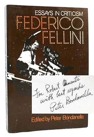 Image du vendeur pour FEDERICO FELLINI: ESSAYS IN CRITICISM SIGNED mis en vente par Rare Book Cellar