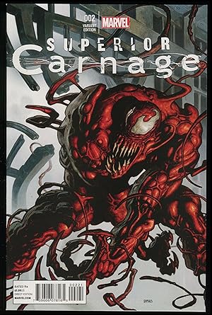 Bild des Verkufers fr Superior Carnage 2 Variant Comic Ltd 1 for 25 Rafa Garres cover art Spider-Man zum Verkauf von CollectibleEntertainment