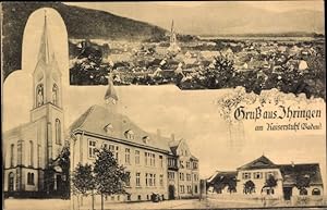 Ansichtskarte / Postkarte Ihringen am Kaiserstuhl, Totalansicht, Kirche
