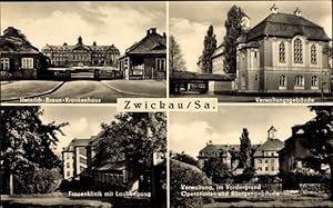 Bild des Verkufers fr Ansichtskarte / Postkarte Zwickau in Sachsen, Heinrich Braun Krankenhaus, Frauenklinik, Verwaltungsgebude zum Verkauf von akpool GmbH