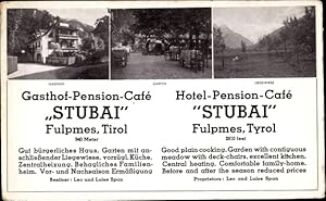 Imagen del vendedor de Ansichtskarte / Postkarte Fulpmes in Tirol, Hotel Gasthof Stubai - Inh. Leo und Luise Spam a la venta por akpool GmbH