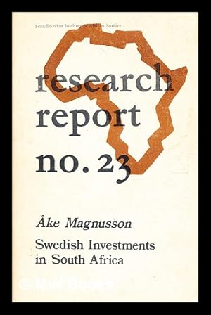Seller image for Swedish investments in South Africa [by] Ake Magnusson for sale by MW Books