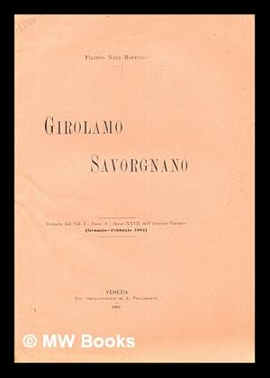 Imagen del vendedor de Girolamo Savorgnano a la venta por MW Books