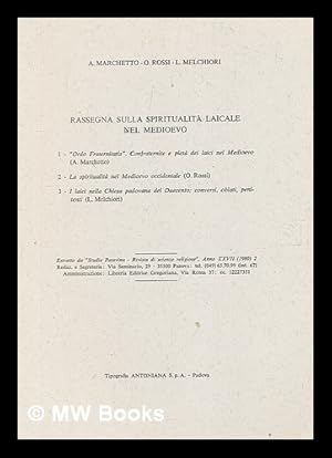 Immagine del venditore per Rassegna Sulla Spiritualita Laicale Nel Medioevo; Estratto da 'Studia Patavina - Rivista di scienze religiose' venduto da MW Books