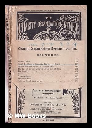 Imagen del vendedor de The Charity Organisation Review: vol. XXIX: New Series: No. 178 a la venta por MW Books