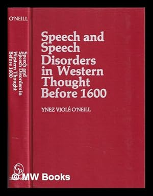 Seller image for Speech and speech disorders in Western thought before 1600 for sale by MW Books