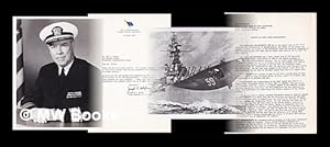 Bild des Verkufers fr Photographs, letter and history packet of ships named Massachusetts from Joseph C. Wylie, Rear Admiral, U.S. Navy zum Verkauf von MW Books