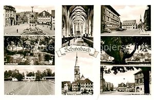 Postkarte Carte Postale 73835472 Schwabach Marktplatz Freibad St Johanniskirche Rathaus Schoener ...
