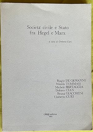 Società civile e Stato fra Hegel e Marx