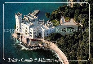 Postkarte Carte Postale 73835980 Trieste Triest IT Castello di Miramare Fliegeraufnahme
