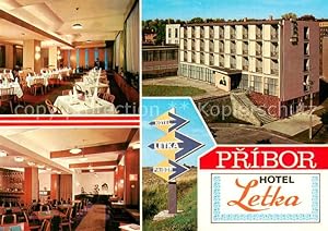 Postkarte Carte Postale 73837762 Pribor Freiberg Maehren CZ Hotel Letka Speisesaal Bar