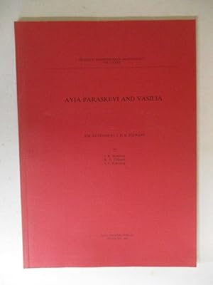 Ayia Paraskevi and Vasili: Excavations by J.R.B. Stewart (Studies in Mediterranean archaeology)