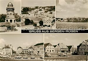 Bild des Verkufers fr Postkarte Carte Postale 73835415 Bergen Ruegen Ernst Moritz Arndt Turm Karl Marx Platz Details Panorama zum Verkauf von Versandhandel Boeger