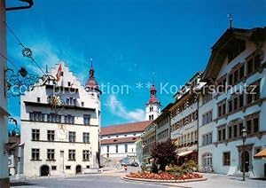 Postkarte Carte Postale 13843898 Sursee LZ Pfarrkirche St Georg mit Rathaus und Schultheissenhaus