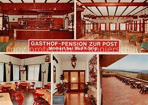 Seller image for Postkarte Carte Postale 73845579 Momart Gasthof Pension Zur Post Gastraeume Terrasse Theke Momart for sale by Versandhandel Boeger