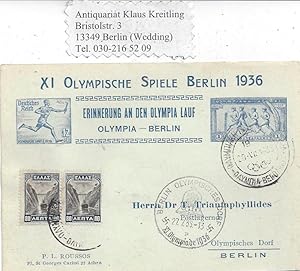 XI Olympische Spiele Berlin 1936 - Erinnerung an den Olympia Lauf Olympia - Berlin