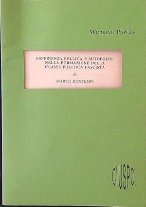 Bild des Verk�ufers f�r Esperienza bellica e mitopoiesi zum Verkauf von Librodifaccia