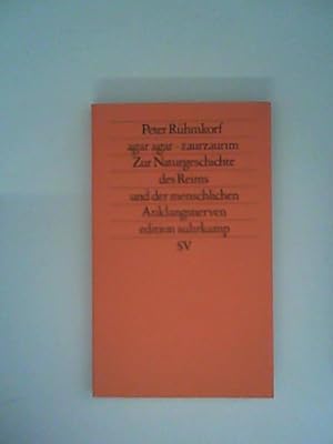 Seller image for agar agar - zaurzaurim: Zur Naturgeschichte des Reims und der menschlichen Anklangsnerven for sale by ANTIQUARIAT FRDEBUCH Inh.Michael Simon