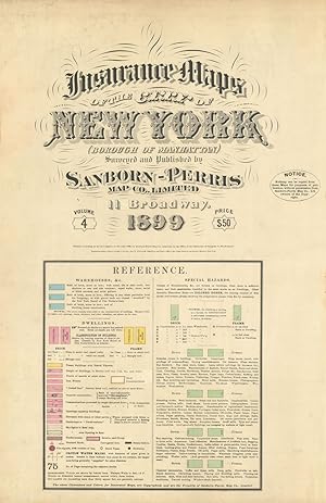 "Insurance Maps of the City of New York (Borough of Manhattan) - Volume 4", surveyed and publishe...