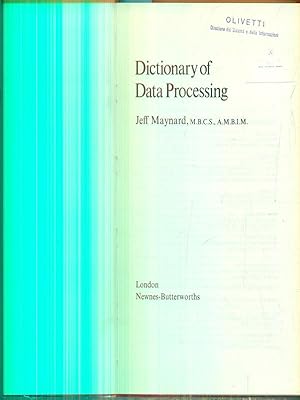 Bild des Verkufers fr Dictionary of Data Processing zum Verkauf von Librodifaccia