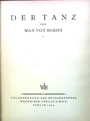 Bild des Verkufers fr Der Tanz. zum Verkauf von books4less (Versandantiquariat Petra Gros GmbH & Co. KG)