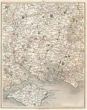 [no title] - Map section 15 from Cary's New Map of England & Wales (1794), covering part of Hamps...
