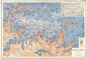 Western Front Battle of the Somme; Inset map of Natural Trenches of the Somme & Ancre