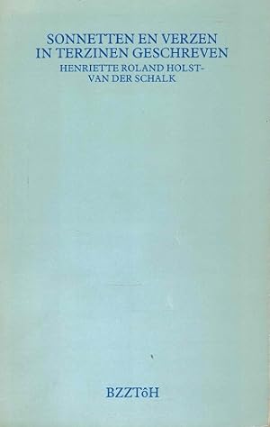 Bild des Verkufers fr Sonnetten en verzen in terzinen geschreven zum Verkauf von Antiquariaat van Starkenburg