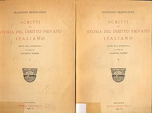 Seller image for Scritti di Storia del Diritto Privato Italiano Volume I + II for sale by avelibro OHG